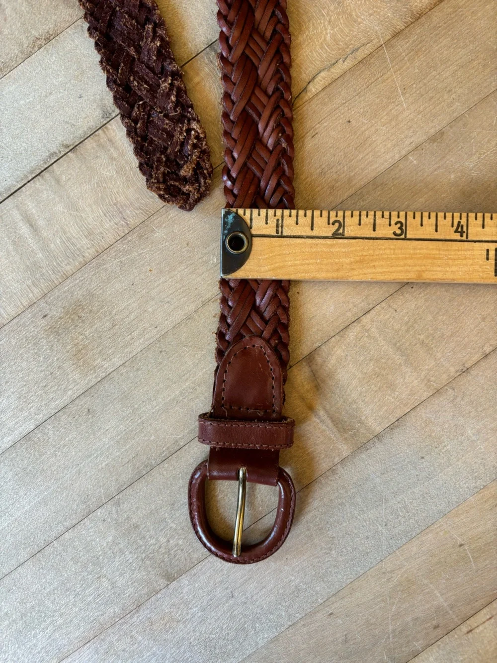 Vintage Braided Leather Belt